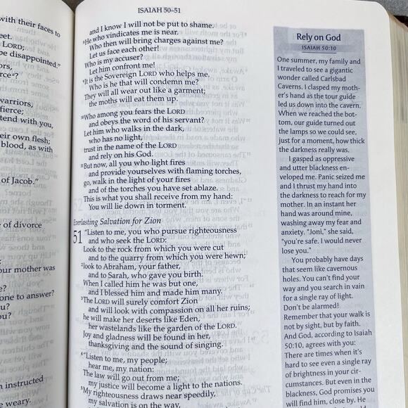 The Encouragement Bible Dave Dravecky's Outreach of Hope Bonded Leather - Picture 12 of 14